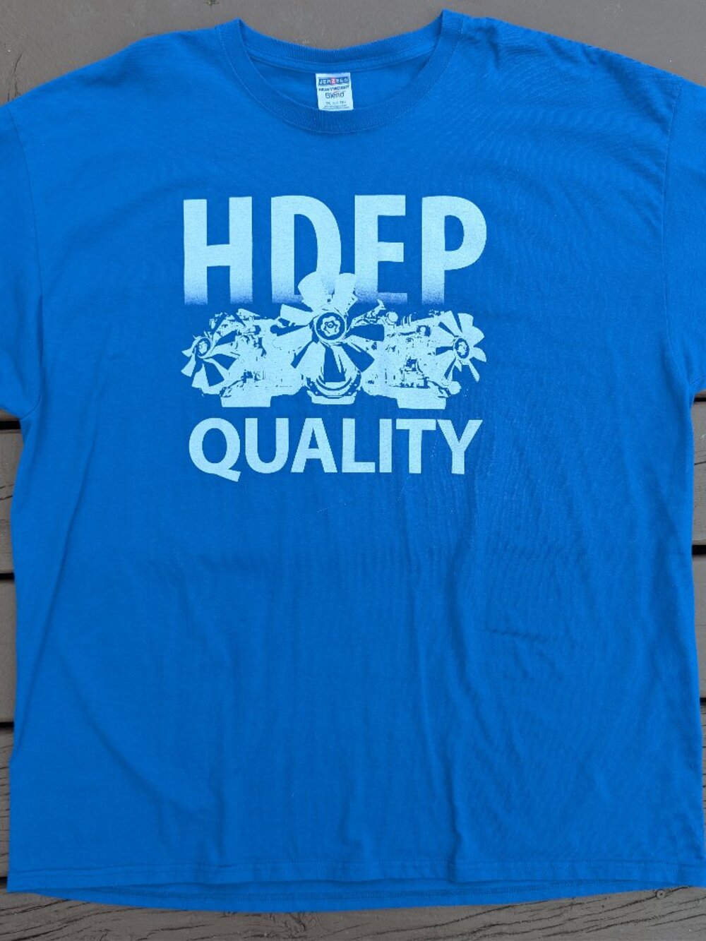 HDEP Quality Blue T-Shirt Heavy Duty Engine Platform Detroit Diesel UAW 3XL